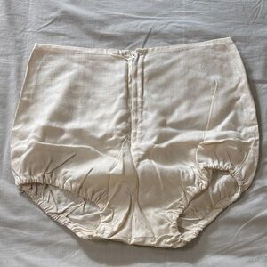 True vintage cotton Cream High-Waist Women's panties bloomers